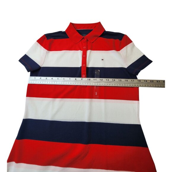 Tommy Hilfiger Women's Polo Shirt Colorblock Small Classic Fit Cotton NWT - Picture 2 of 8
